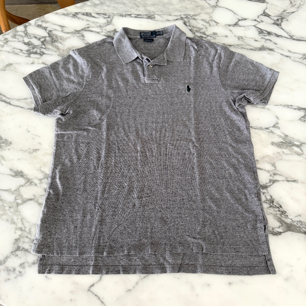 POLO Ralph Lauren Polo Shirt Mens Gray 100% Cotton, XXL